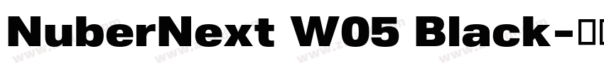 NuberNext W05 Black字体转换